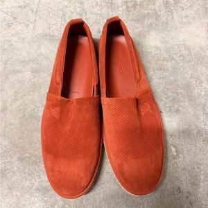 Louis Vuitton Men's Orange Suede Slip-Ons